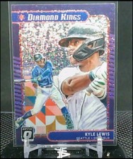 2021 Panini Optic Baseball Kyle Lewis Diamond Kings White Sparkle Prizm Mariners
