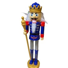 Greenbrier Plastic Christmas Nutcracker Soldier in Blue and Red