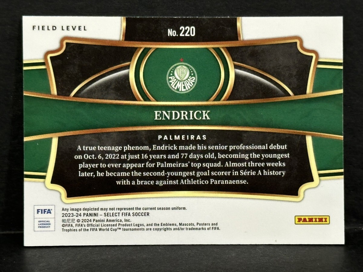 2023-24 Panini Select FIFA Palmeiras RC Endrick Field Level