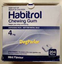 Habitrol Nicotine Gum 4mg MINT Bulk 204 Pieces 04/2027 DAMAGED BOX FRESH