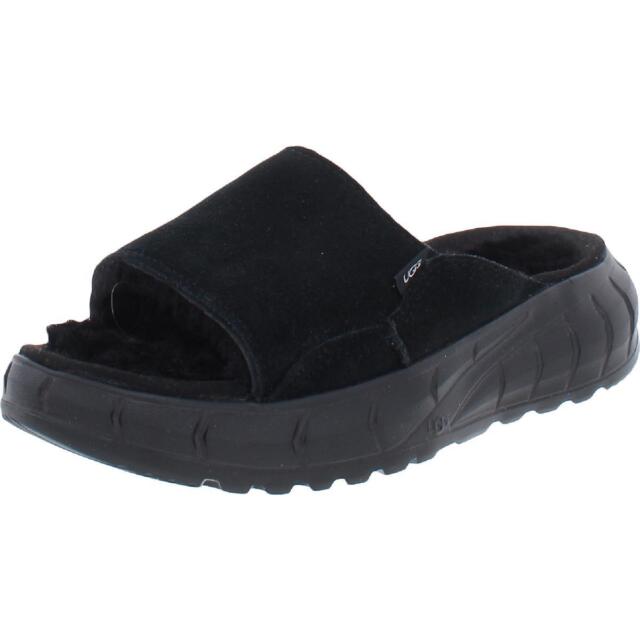Ugg Womens Westsider Slide Leather Faux Fur Slide Sandals Shoes BHFO 1337