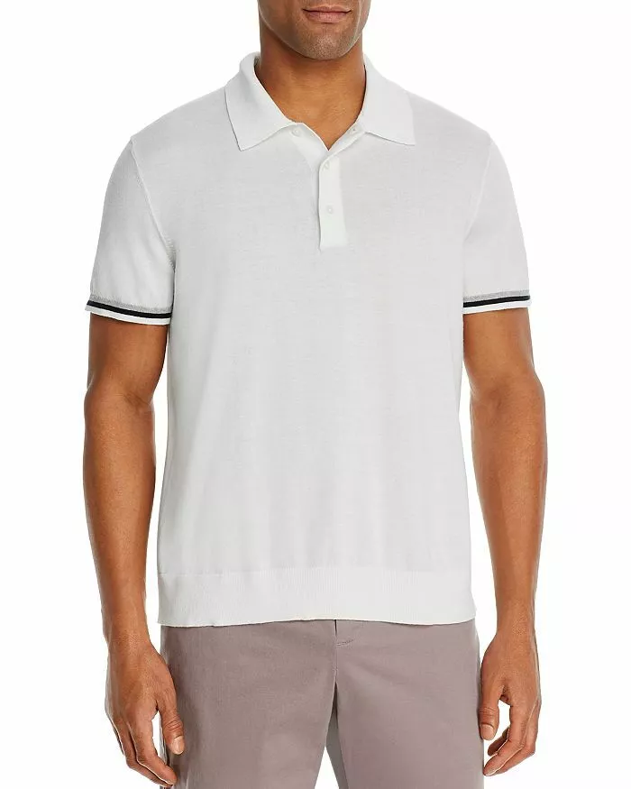 White tipped polo clearance shirt