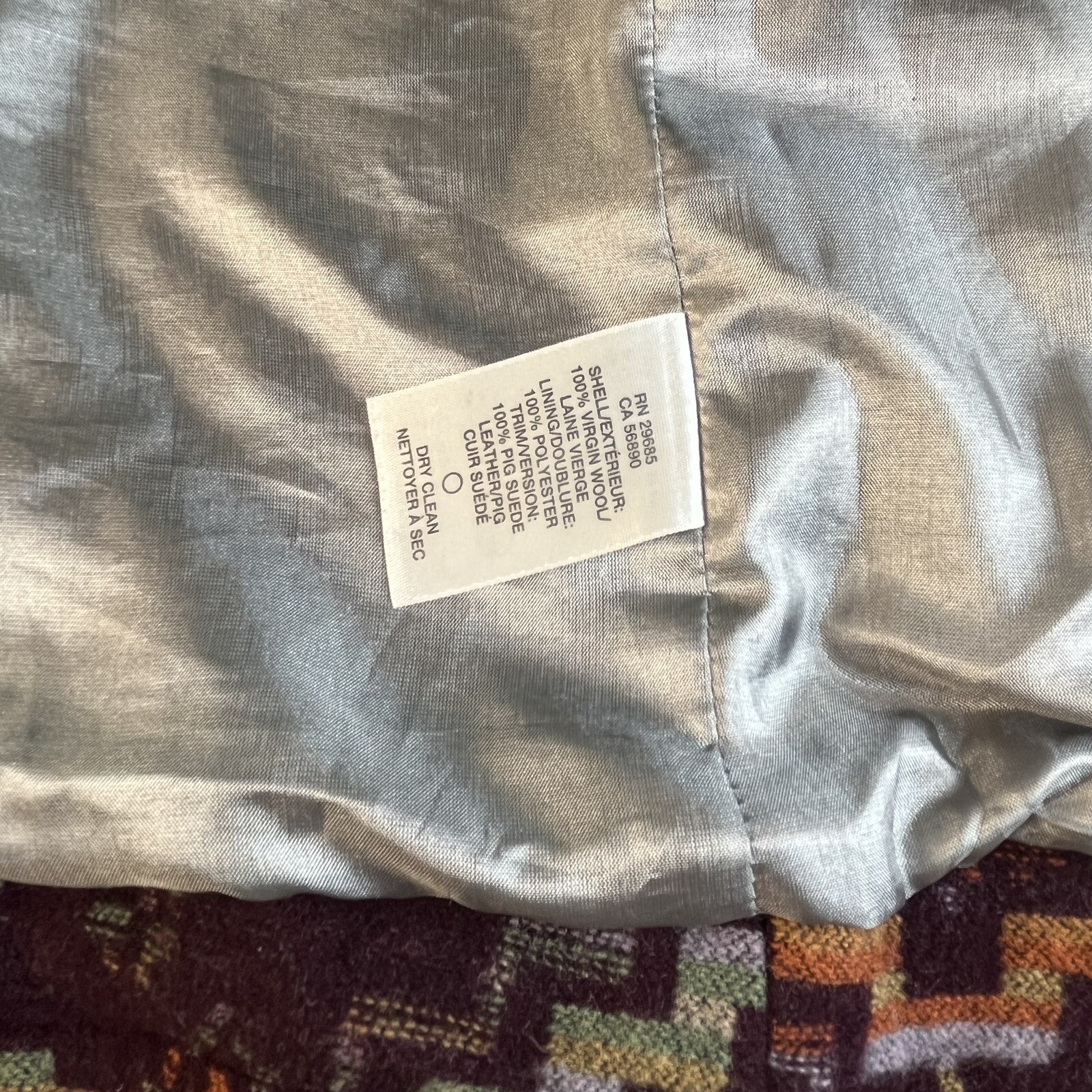 Womens Sz M. Pendleton Virgin Wool Jacket Suede T… - image 13