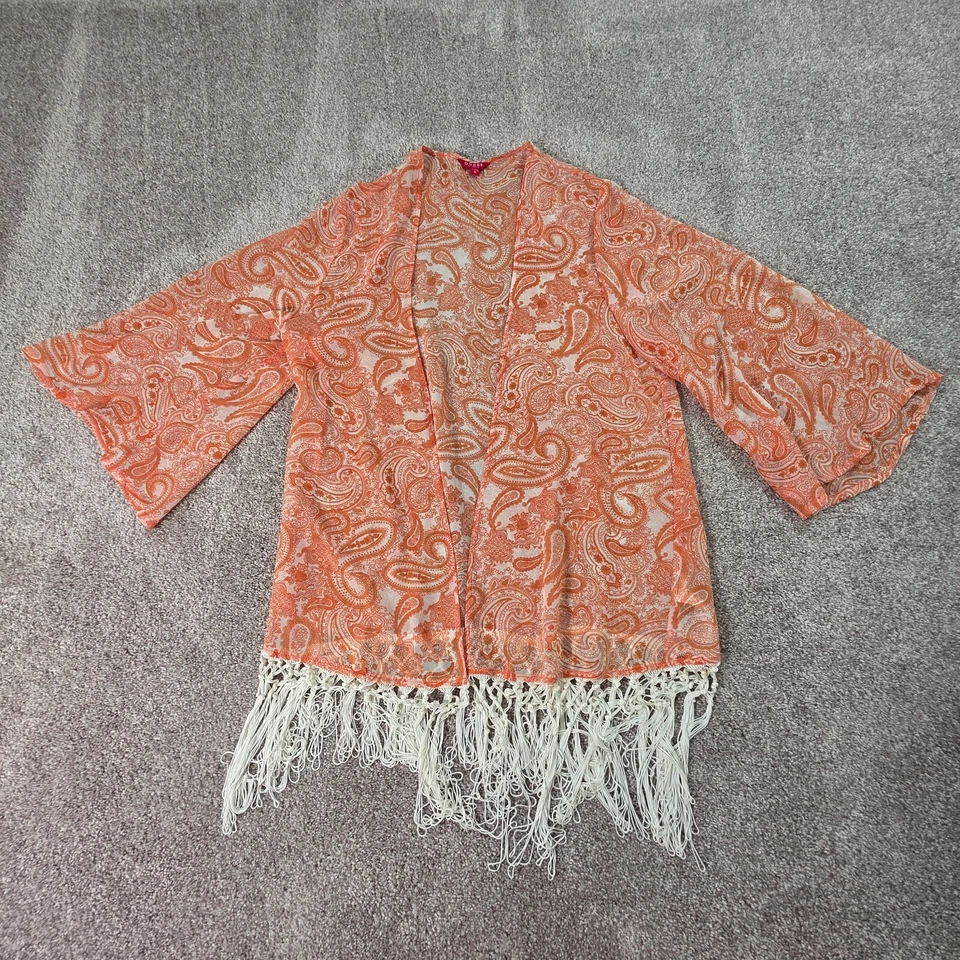 Guess Cubre Delantero Abierto Cachemira Coral Manga 3/4 Transparente Mediano Foto 2 de 4