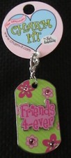 CHARM IT HIGH INTENSITY DOG TAG STYLE CHARM "FRIENDS FOREVER" NEW W/TAGS