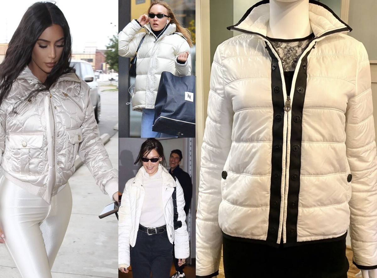5K Chanel 2014 Coco Nege White Ski Coat 34 36 2 4 Top Jacket