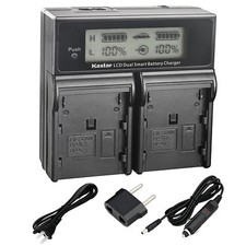 LCD Dual Charger for Canon BP-A30 BP-A60 BP-A90 Battery, CG-A10 CG-A20 Charger