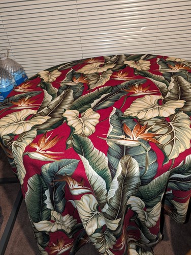 Big Kahuna Fabrics "bird of paradise" Hawaiian florals Burgundy bark 3 yards - Picture 20 of 24