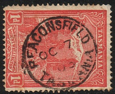 TASMANIA 1905 1d pictorial - BEACONSFIELD cds