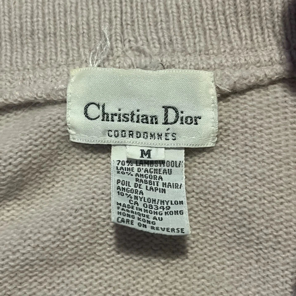 Suéter feminino Christian Dior vintage rosa violeta  - Imagem 3 de 4