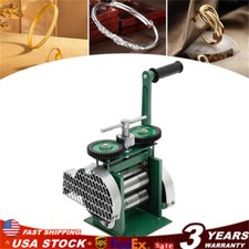 Manual Jewelry Press Rolling Mill Machine Wire Flat Metal Sheet Roller Tool New