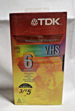 TDK T-120 Standard Grade Blank VHS: 2 hours SP, 6 Hours EP -Sealed-
