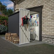 4'x8' Metal Outdoor Storage Shed Heavy Duty Large Garden Tool Shed w/Floor Kit