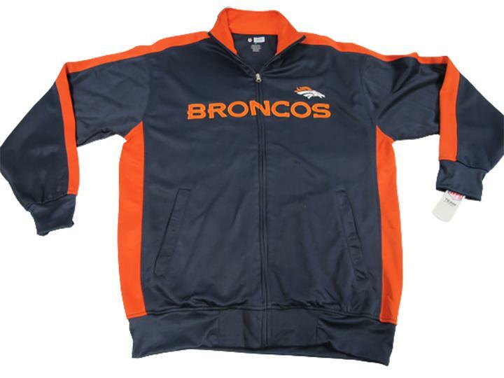 New Denver Broncos Mens Size Large L-Tall Navy Full Zip Jacket | eBay