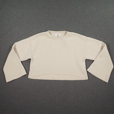 FLORENCE by Mills Damen Sweatshirt Gr. 40 creme Cropped Sweater Rundhals Langarm