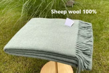N. Zealand Sheep Wool Blanket Pure Natural Lamb Wool Throw 55x79 in eco