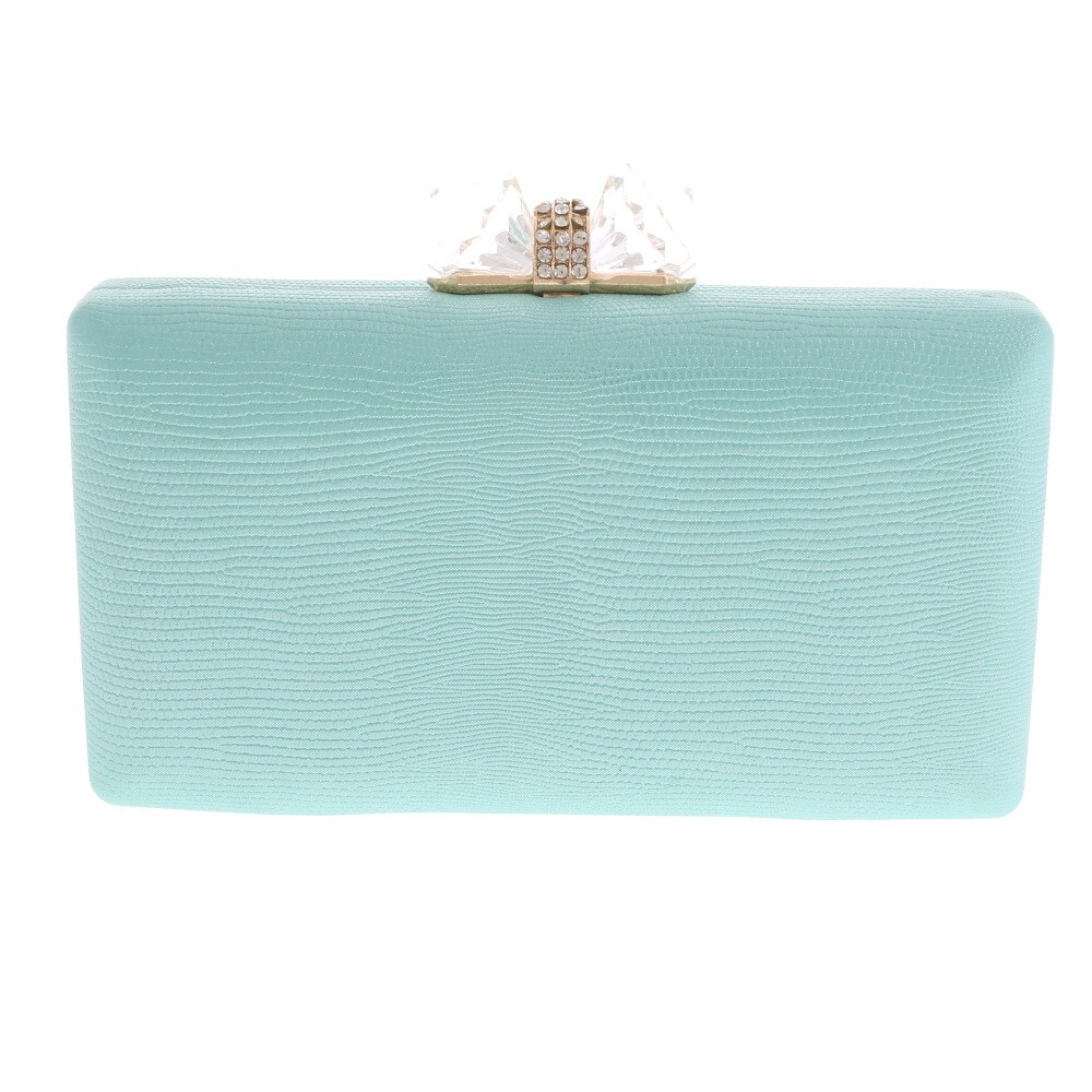 Gold Metal Mint Leatherette Evening Bag JXL007-MINT