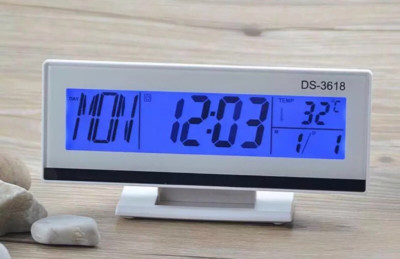 Igrometro Termometro Digitale Da Interno - Schermo Grande 3.34", Orologio, Con Supporto - Foto 10