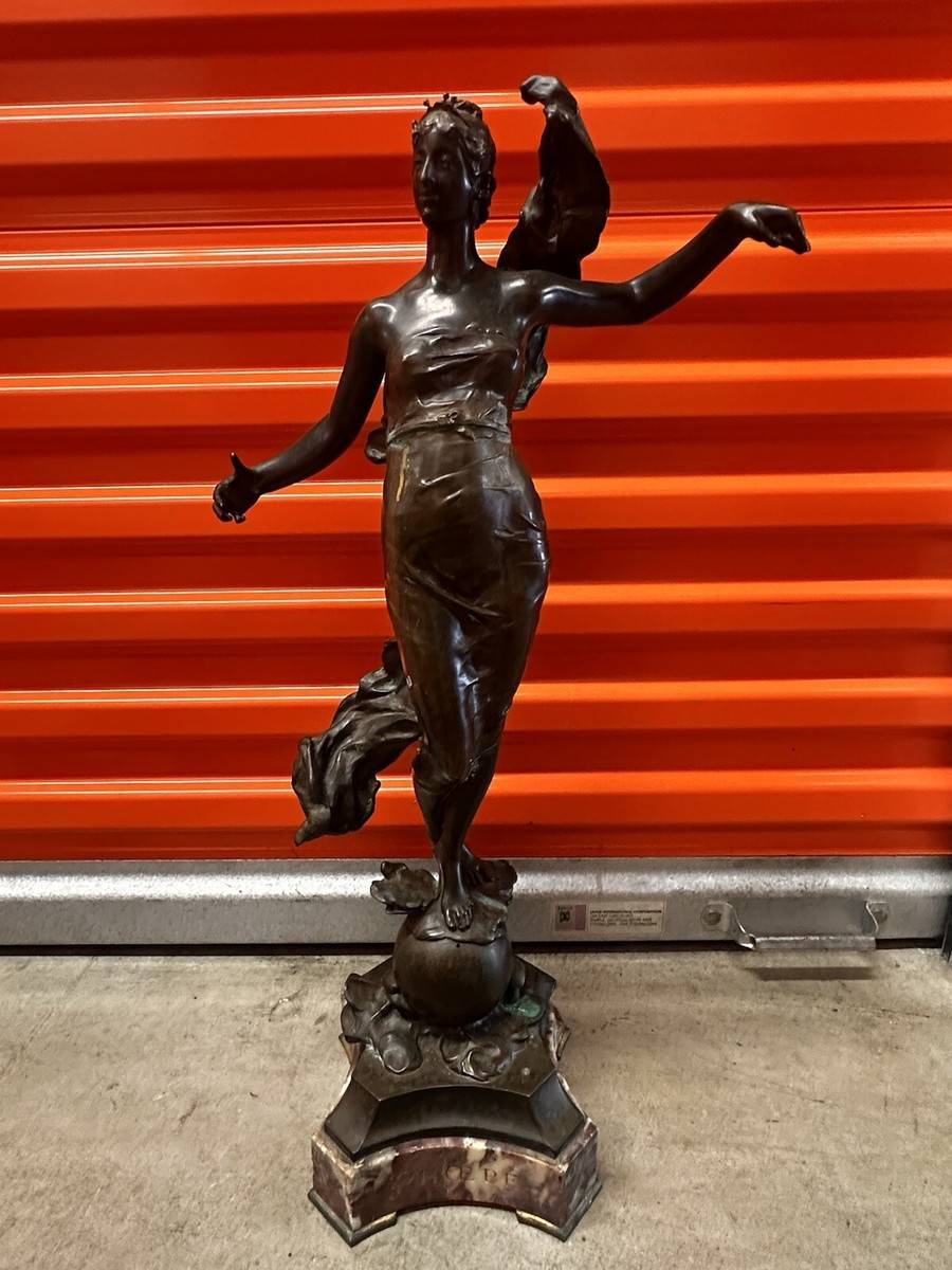 ヨコヨコ様　フランス彫刻家（Eugene Marioton）ブロンズ像：骨董品 ヨコヨコ様 フランス彫刻家（Eugene Marioton）ブロンズ像：骨董品