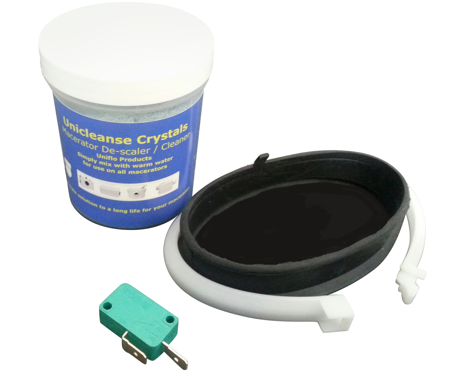 Uniflo Diaphragm,Clip,Switch & Crystals.Service kit for Saniflo Macerator pump.