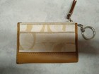 Coach Womens Wristlet Wallet Beige Brown Signature Print Color Block Zip Leather — photo 5