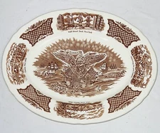 Alfred Meakin FAIRWINDS SHIPS BROWN 14 3/4" OVAL PLATTER
