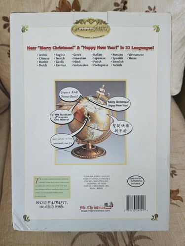 De Colección Navidad Etiqueta Dorada Saludos Globales Hablando Idiomas Raro Probado - Imagen 10 de 11