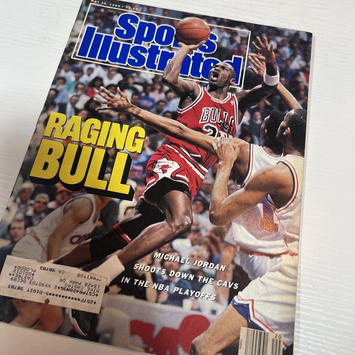 Vintage Sports Illustrated Magazine Michael Jordan “Raging Bull” May 15,  1989