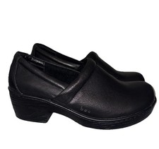 B.O.C Born Concept Nadiyya Black Leather Nursing Comfort Wedge Clog Womens 10 M