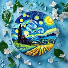 Breathtaking View Round Art - 7.78" Home/Bar/Cafe Wall Decor