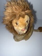 Vintage Steiff Snuffy Lion Plush Brass Button 2914/18 Stuffed Animal