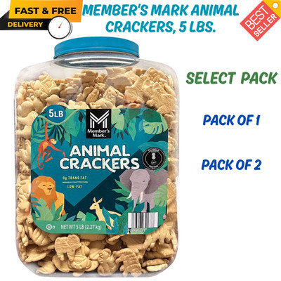 Member's Mark Animal Crackers 5 lbs Peanut-Free Kid Snacks Select Pack Free Ship