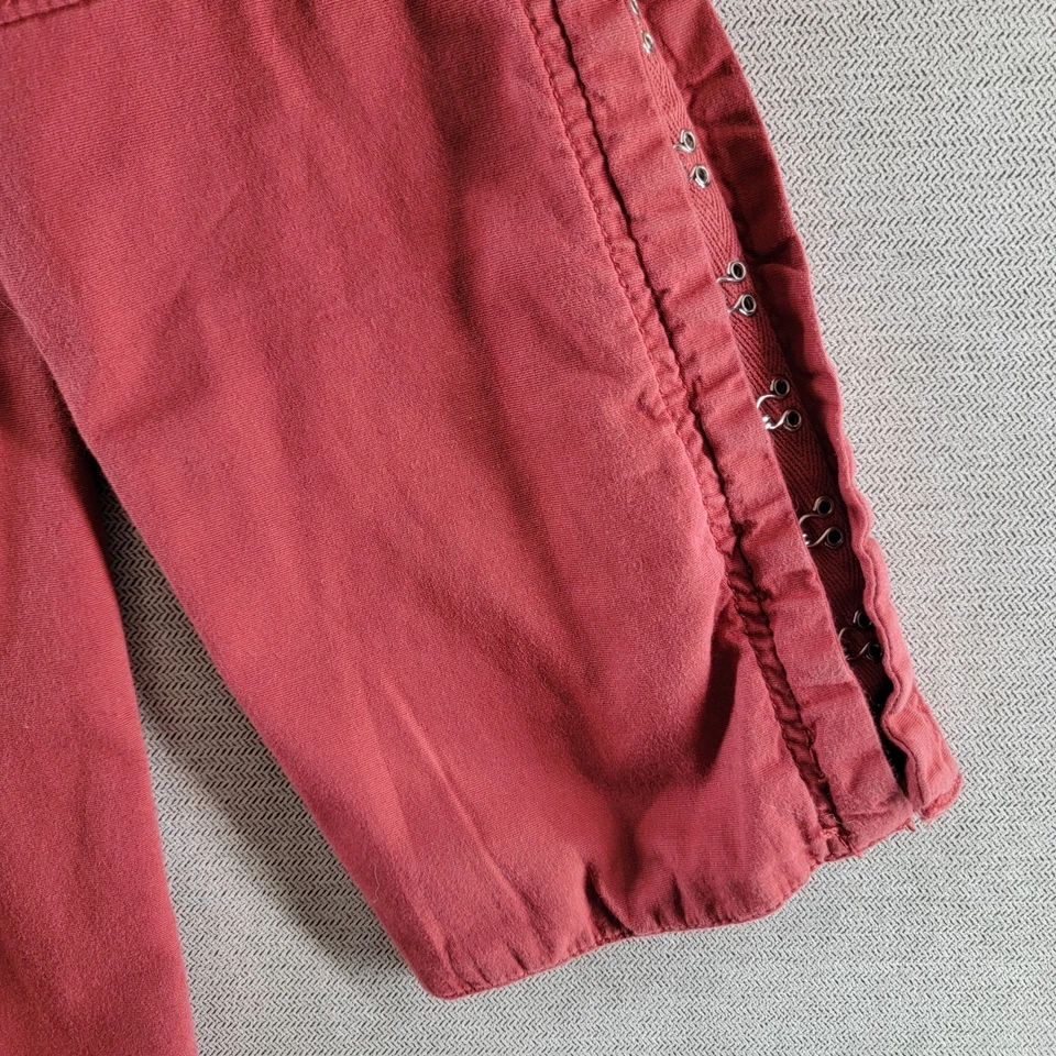 Vestido Free People para mujer XL rojo óxido mini camisa Thea manga acampanada frente a presión Foto 2 de 4