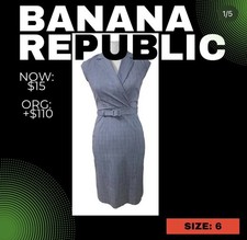 Banana Republic grey work dress Size 6