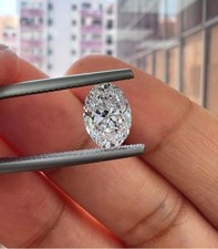 Lab Grown CVD Diamond Oval-D Color IF CLARITY Certified Loose Diamond 3.05 Ct