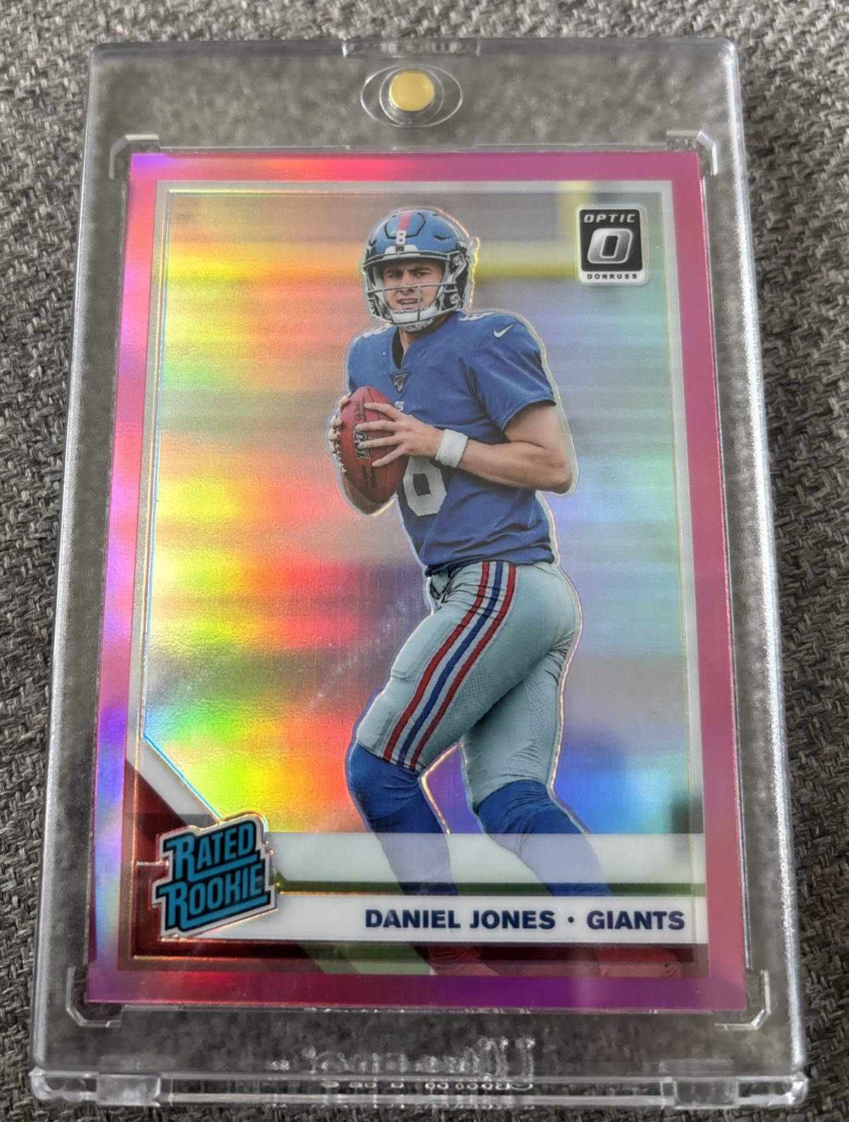 2019 Panini Donruss Optic Daniel Jones #154 Rated Rookie Pink Prizm Colts MINT