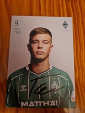 WERDER BREMEN AUTOGRAMMKARTE KEKE TOPP SAISON 25/26 ORIGINAL SIGNIERT