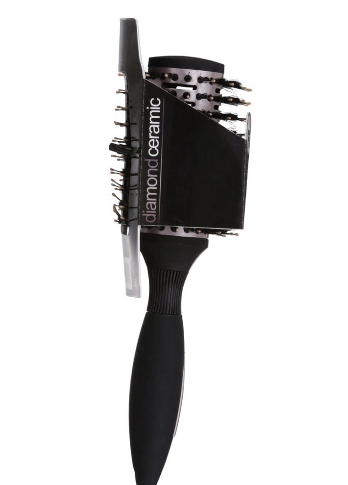 Conair Diamond Infused Ceramic Natural Boar Bristle Round Hairbrush & Scunci’s - Image 4 of 4