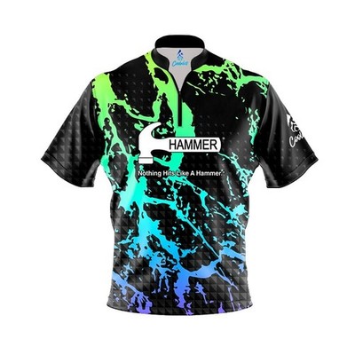 Custom Name - Hammer Geometric Graffiti Bowling Jersey - USA Size