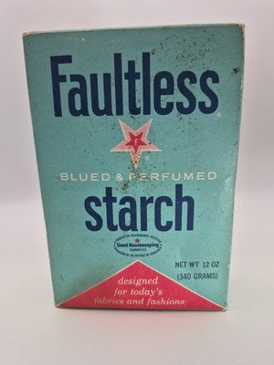 Faultless Starch 12oz/340g *1974 Blued and Perfumed Powder Unopened Vintage NOS
