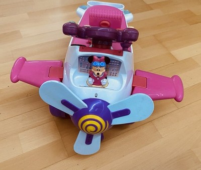 Kiddyland MinnieMaus Sitzroller Flugzeug f. 1-3jährige mit Licht+Töne gebraucht 