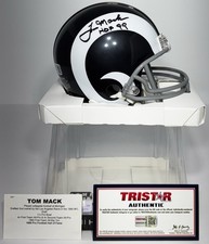 Los Angeles LA Rams TOM MACK HOF 99 Signed Autographed Mini Helmet TRISTAR COA