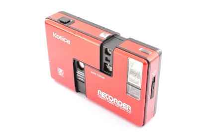Konica Recorder Red Half Frame Point & Shoot 35mm Film Camera [N