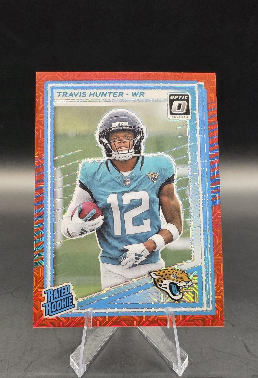 2025 Donruss Optic Travis Hunter Red Mojo Rated Rookie SP