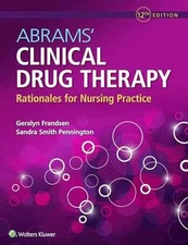 Abrams' Clinical Drug Therapy: Rationales - Paperback, by Frandsen EdD RN - Good