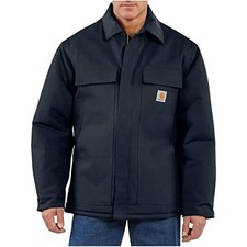 0C0003 CARHARTT MEN'S LOOSE FIT FIRM DUCK COAT SIZE 3XL DARK NAVY