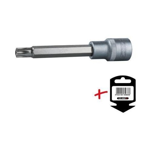 1/2 Zoll Bit-Stecknuss Ribe Mit Stirnlochbohrung Lang M12 Auf HäNger 911.3957-E-image