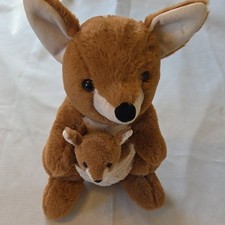Walmart Kangaroo and Joey Moma Baby Plush Soft Fuzzy Stuffed Animal 21"