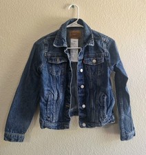 Levi  s Classic Denim Trucker Jean Jacket Kids Size L Medium Wash Unisex 12-13yrs