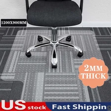 48" x 36" Office Chair Mat Computer Desk Chair Mat for Carpet Floor Extended Lip